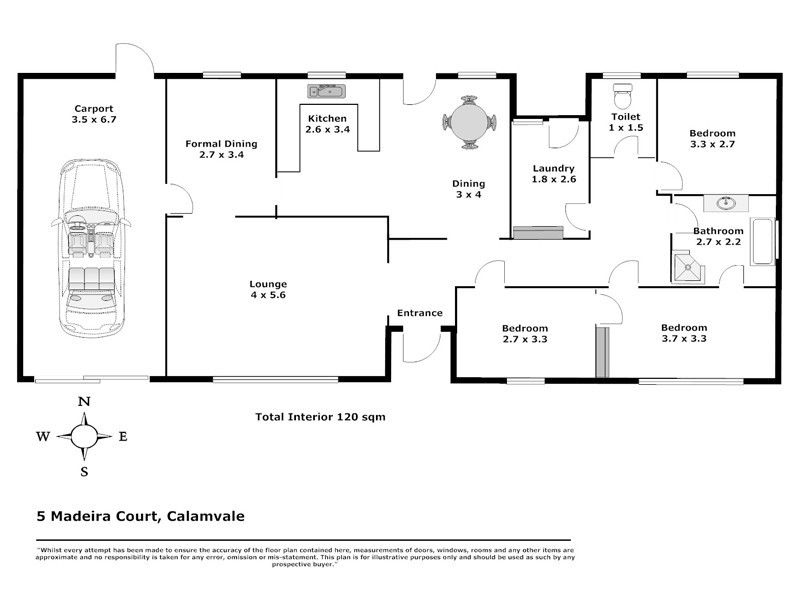 5 Madeira Court, Calamvale QLD 4116 Floorplan