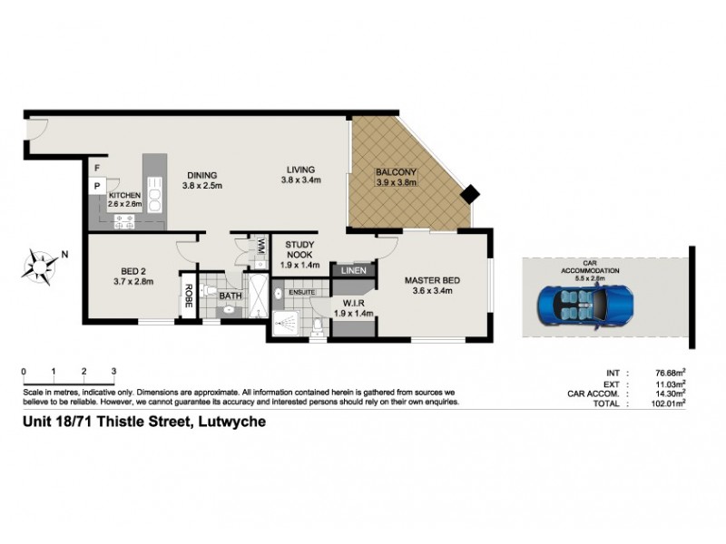 18/71 Thistle Street, Lutwyche QLD 4030 Floorplan