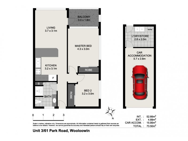 3/61 Park Road, Wooloowin QLD 4030 Floorplan