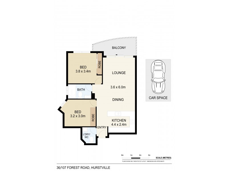 Unit 36/107-109 Forest Road, Hurstville NSW 2220 Floorplan