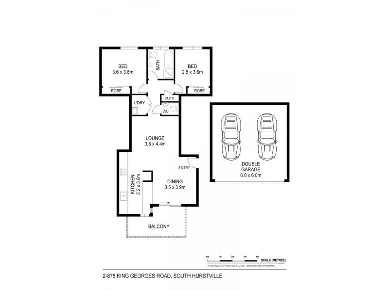 Unit 2/878 King Georges Road, South Hurstville NSW 2221 Floorplan