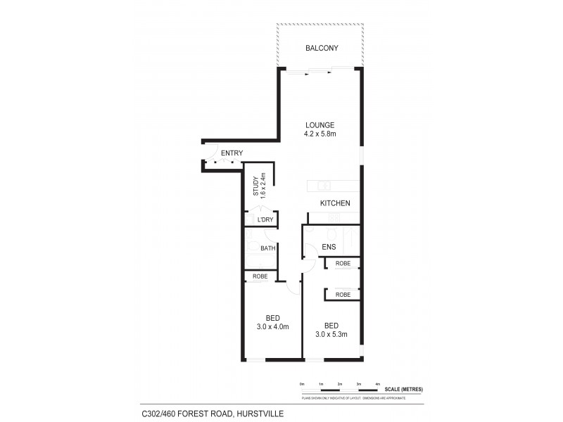 Unit C302/460 Forest Road, Hurstville NSW 2220 Floorplan