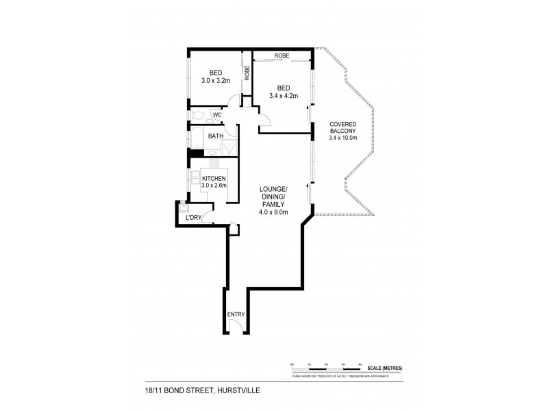 18/11 Bond Street, Hurstville NSW 2220 Floorplan