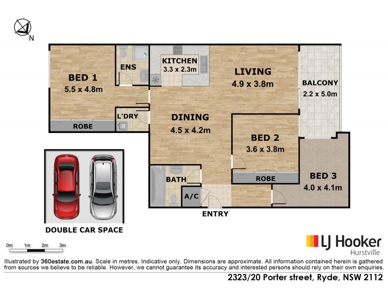 2323/20 Porter Street, Ryde NSW 2112 Floorplan
