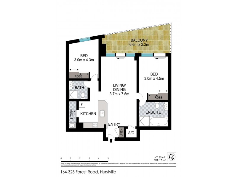 164/323 Forest Road (Enter via Bridge Street), Hurstville NSW 2220 Floorplan