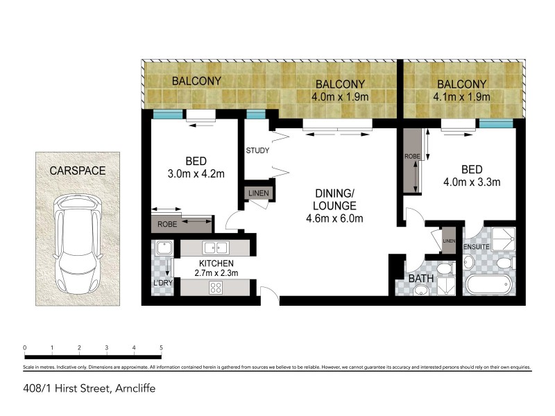 408/1 Hirst Street, Arncliffe NSW 2205 Floorplan