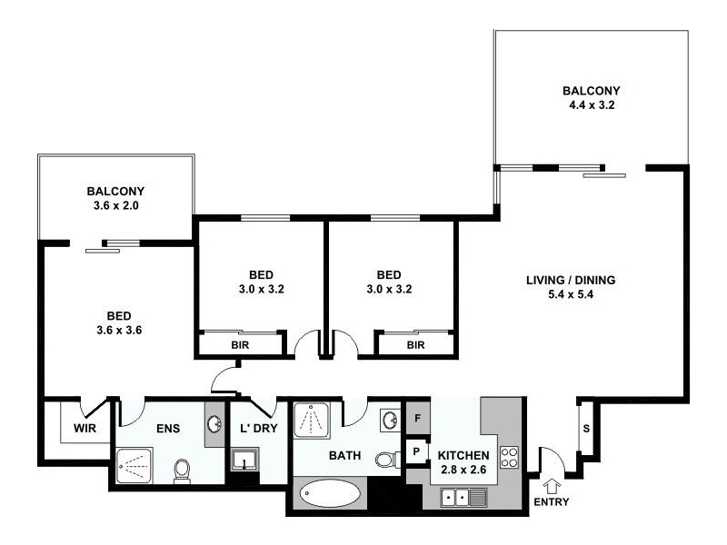 32/23 Macmahon Street, Hurstville NSW 2220 Floorplan