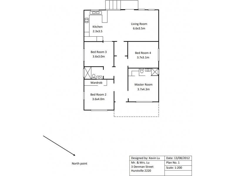 3 Denman Street, Hurstville NSW 2220 Floorplan