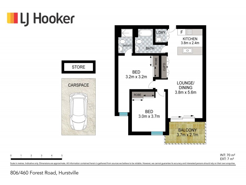 806/460 Forest Road, Hurstville NSW 2220 Floorplan