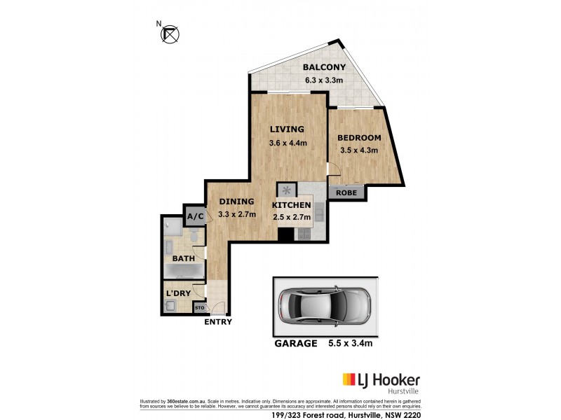 199/323 Forest Road, Hurstville NSW 2220 Floorplan