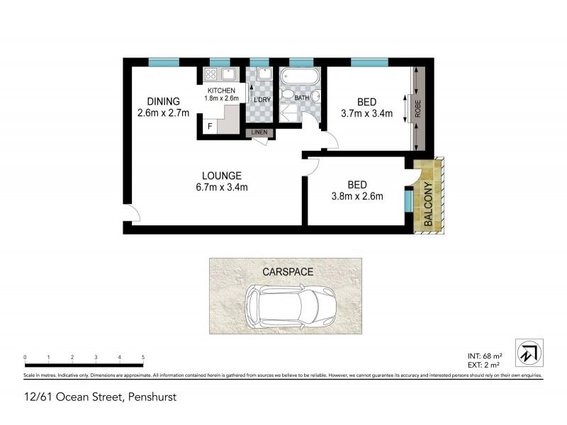 12/61 Ocean Street, Penshurst NSW 2222 Floorplan