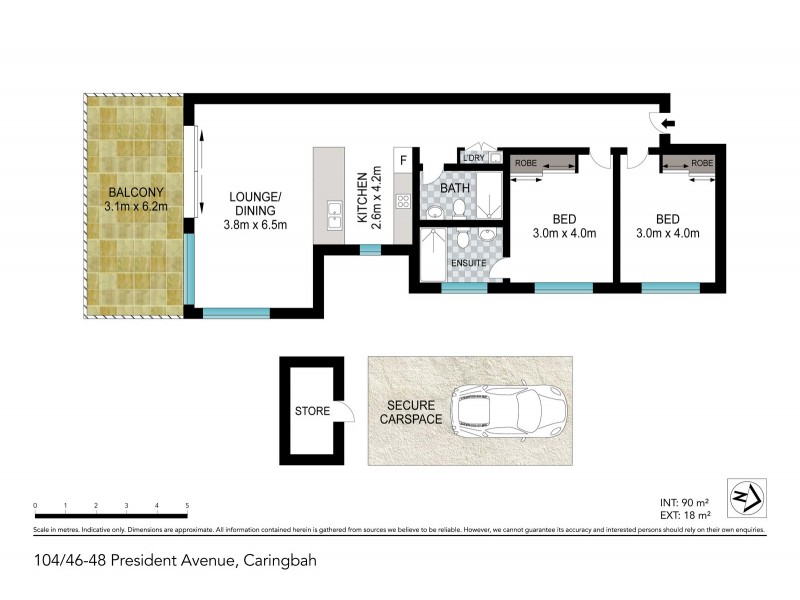104/46-48 President Avenue, Caringbah NSW 2229 Floorplan
