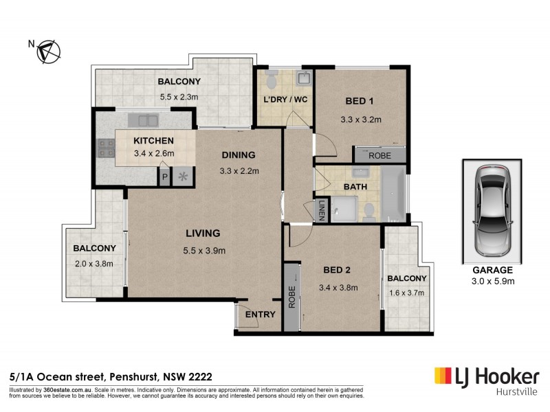 5/1a Ocean Street, Penshurst NSW 2222