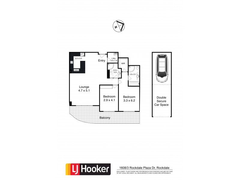 1608/3 Rockdale Plaza Drive, Rockdale NSW 2216 Floorplan