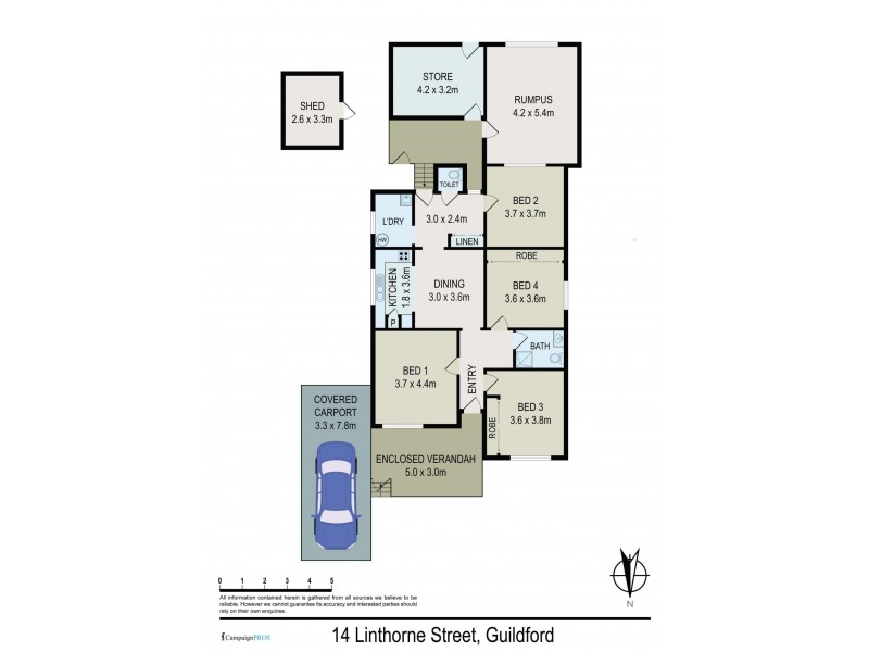 14 Linthorne Street, Guildford NSW 2161 Floorplan