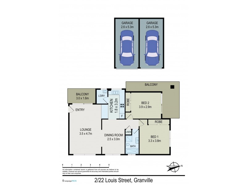 2/22 Louis Street, Granville NSW 2142 Floorplan