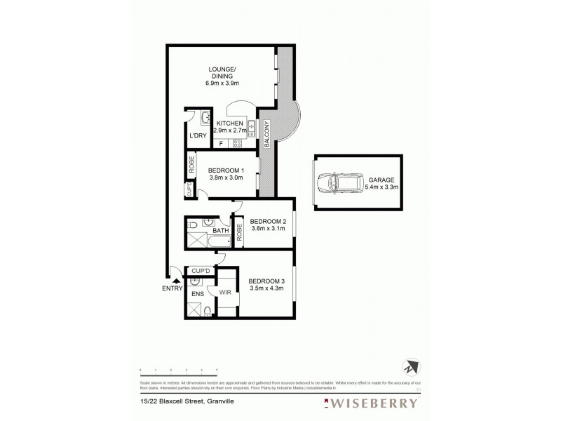 15/22 Blaxcell Street, Granville NSW 2142 Floorplan