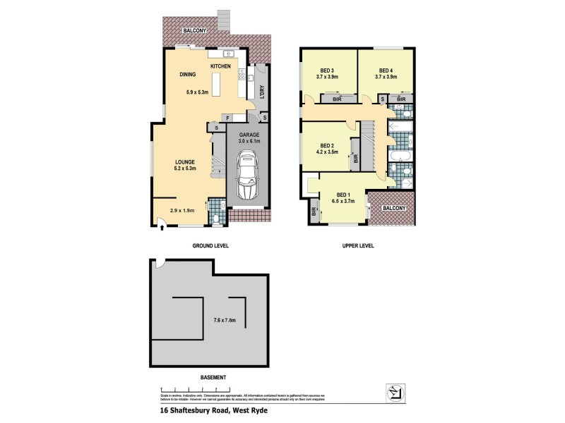 16 Shaftsbury Road, West Ryde NSW 2114 Floorplan