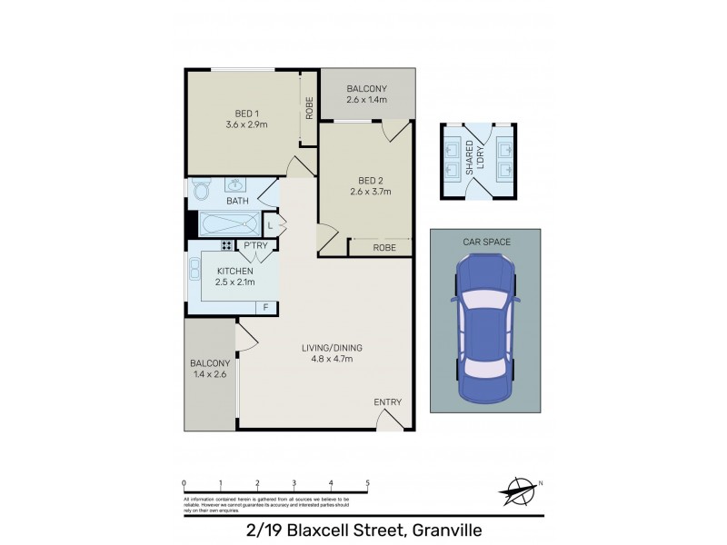 2/19 Blaxcell Street, Granville NSW 2142 Floorplan