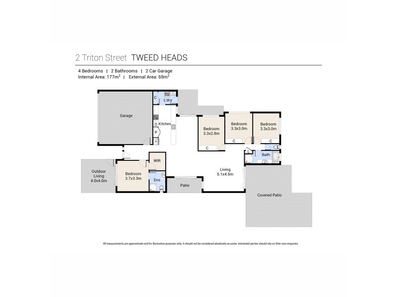 2 Triton Street, Tweed Heads South NSW 2486 Floorplan