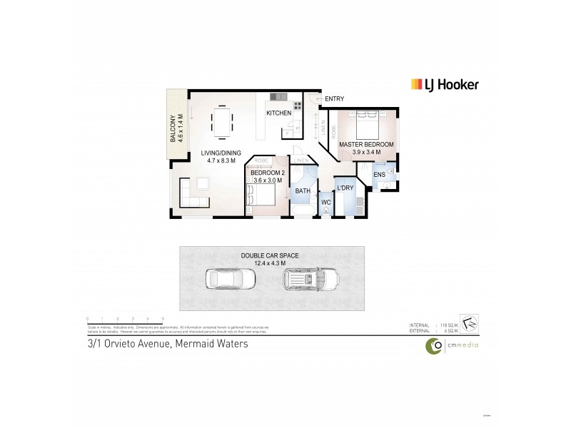 3/1 Orvieto Avenue, Mermaid Waters QLD 4218 Floorplan