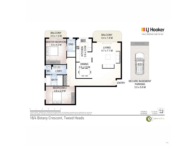 18/4 Botany Crescent, Tweed Heads NSW 2485 Floorplan