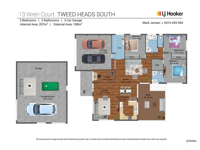 13 Wren Court, Tweed Heads South NSW 2486 Floorplan