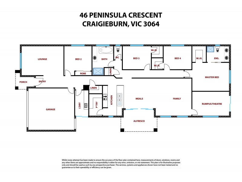 46 Peninsula Crescent, Craigieburn VIC 3064 Floorplan