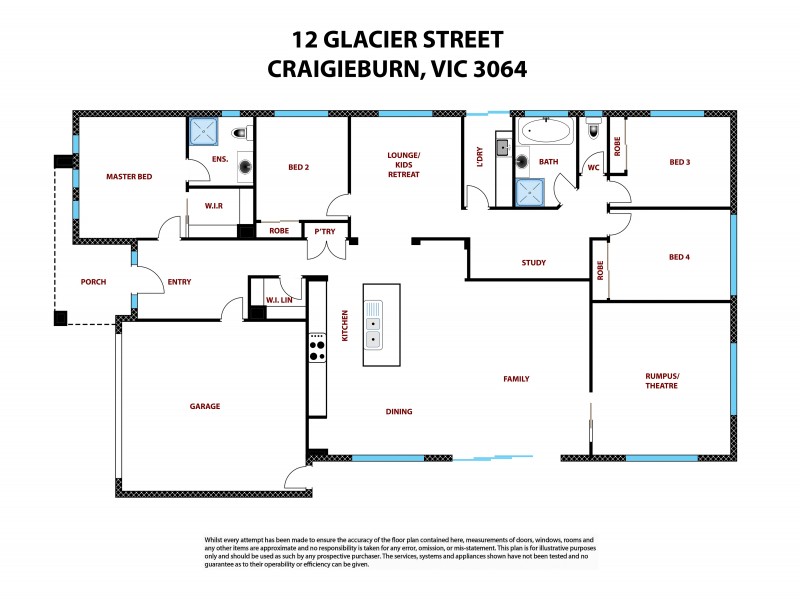12 Glacier Street, Craigieburn VIC 3064 Floorplan