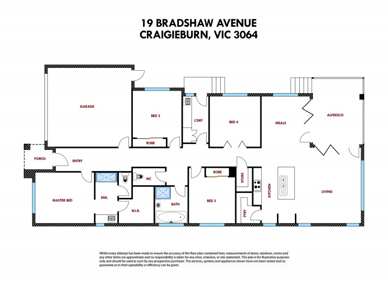 19 Bradshaw Avenue, Craigieburn VIC 3064 Floorplan