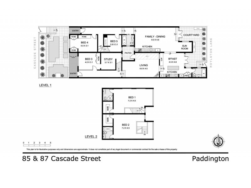 85 & 87 Cascade Street, Paddington NSW 2021 Floorplan