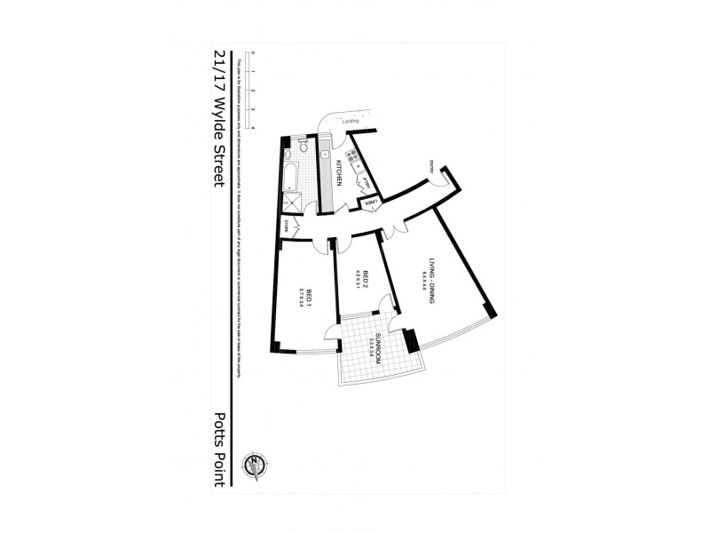 21/17 Wylde Street, Potts Point NSW 2011 Floorplan