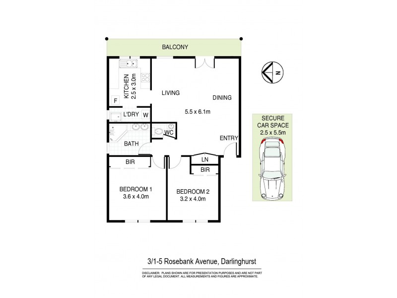 3/1-5 Rosebank Street, Darlinghurst NSW 2010 Floorplan