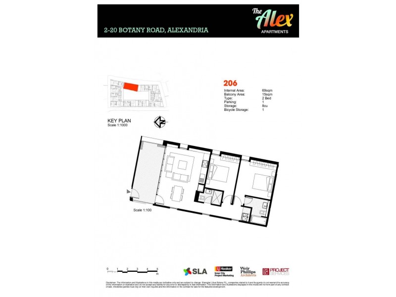 206/2-20 Botany Road, Alexandria NSW 2015 Floorplan