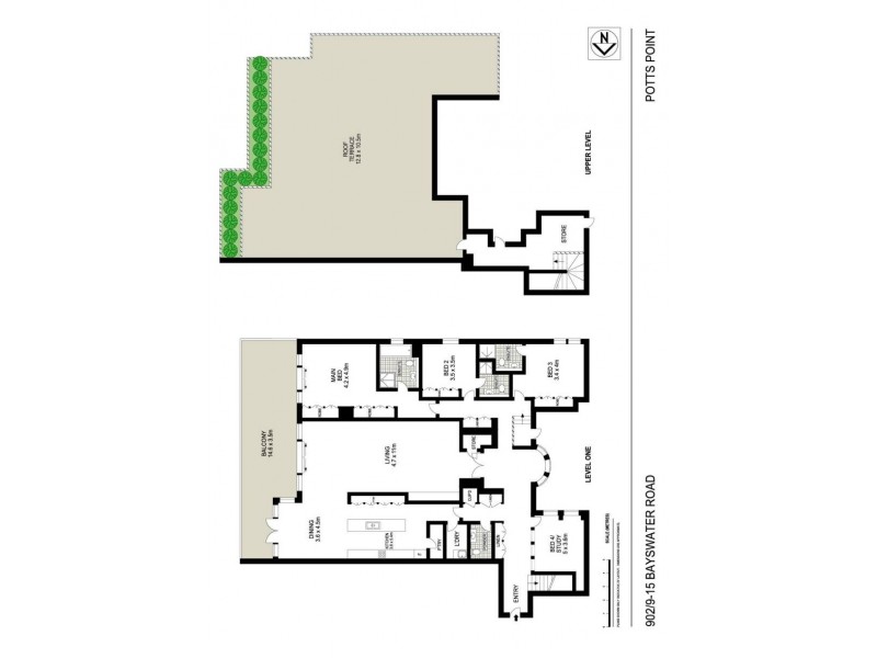 902/13-15 Bayswater Road, Potts Point NSW 2011 Floorplan