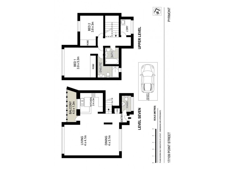 17/109-125 Point Street, Pyrmont NSW 2009 Floorplan