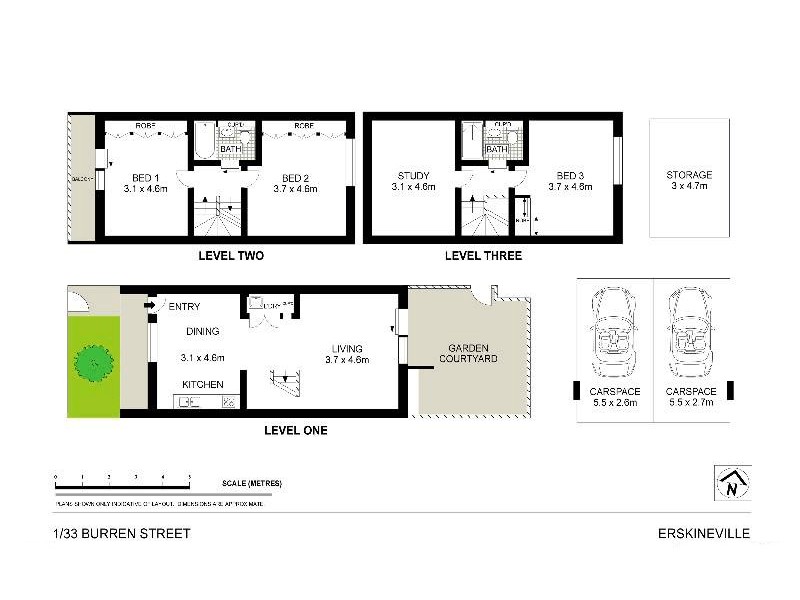 1/33 Burren Street, Erskineville NSW 2043 Floorplan