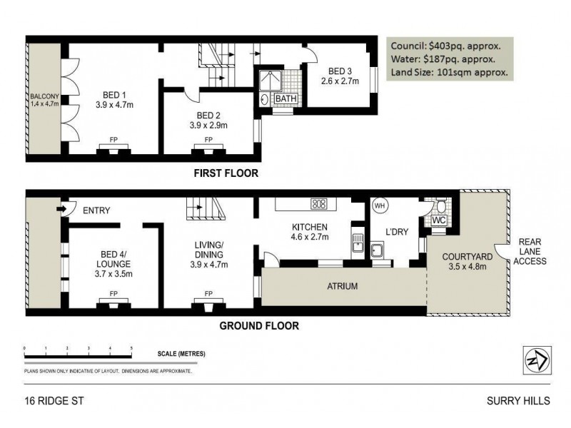 16 Ridge Street, Surry Hills NSW 2010 Floorplan