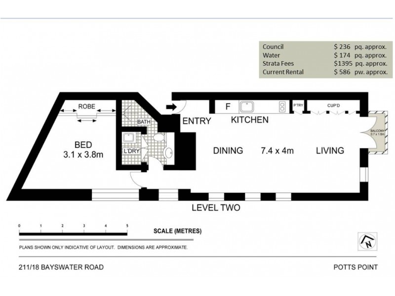 211/18 Bayswater Road, Potts Point NSW 2011 Floorplan