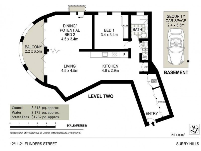 12/11-21 Flinders Street, Surry Hills NSW 2010 Floorplan