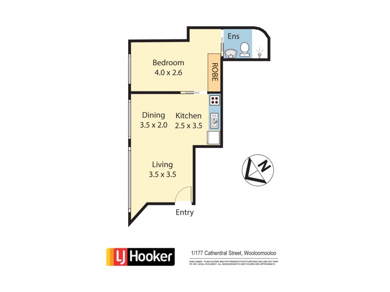 1/177 Cathedral Street, Woolloomooloo NSW 2011 Floorplan