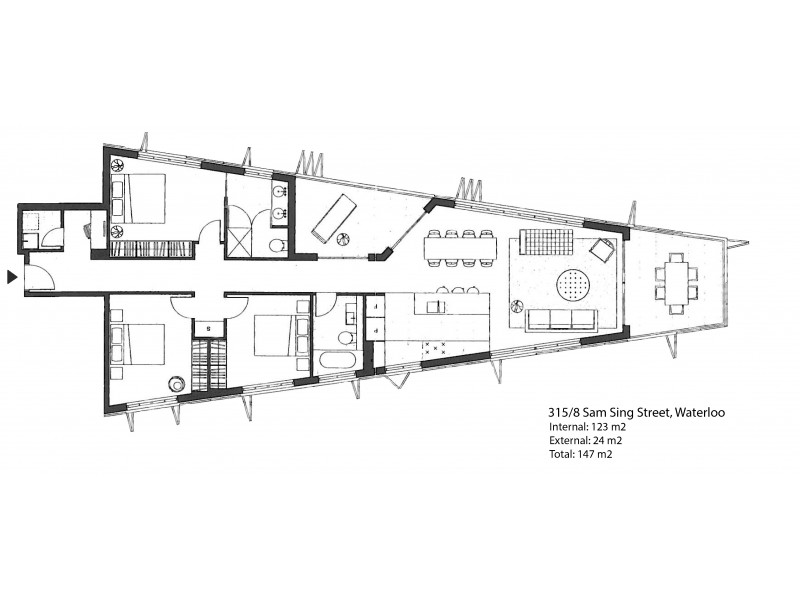 315/8 Sam Sing Street, Waterloo NSW 2017 Floorplan