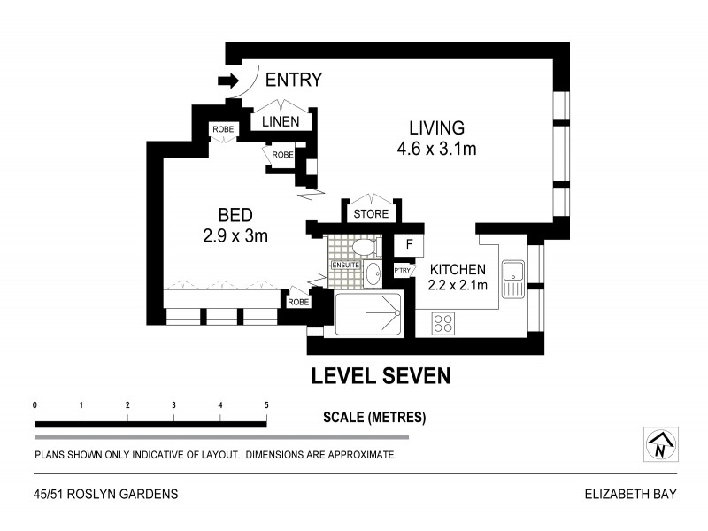 45/51 Roslyn Gardens, Elizabeth Bay NSW 2011 Floorplan