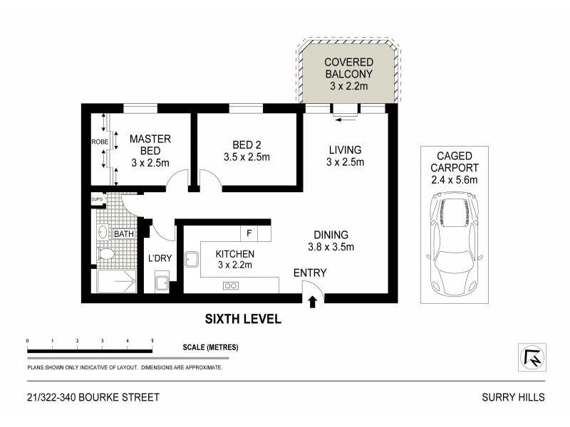 21/322-340 Bourke Street, Surry Hills NSW 2010 Floorplan