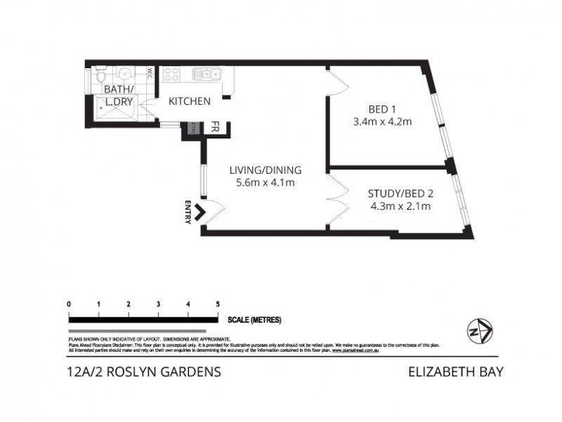 12A/2 Roslyn Gardens, Elizabeth Bay NSW 2011 Floorplan