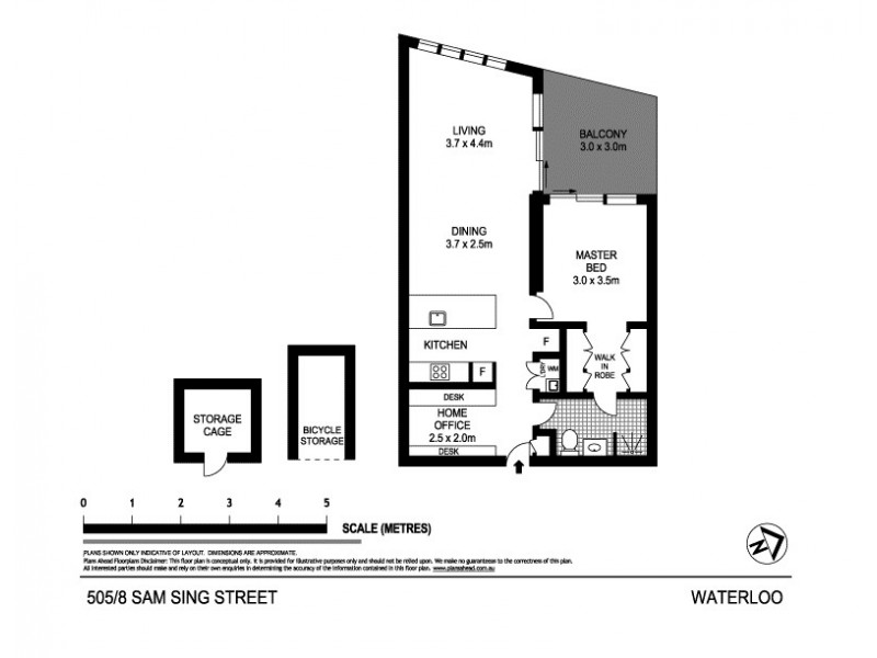 505/8 Sam Sing Street, Waterloo NSW 2017 Floorplan