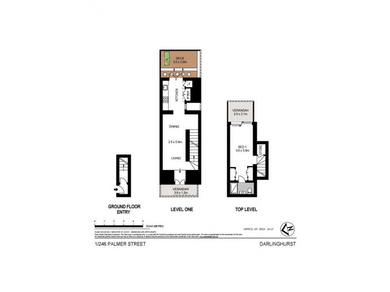 1/246 Palmer Street, Darlinghurst NSW 2010 Floorplan