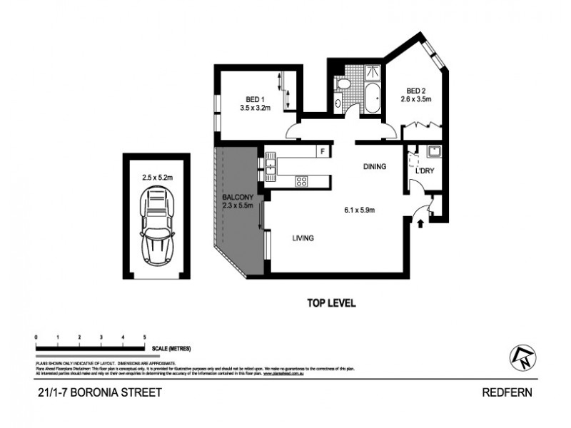 21/1-7 Boronia Street, Redfern NSW 2016 Floorplan