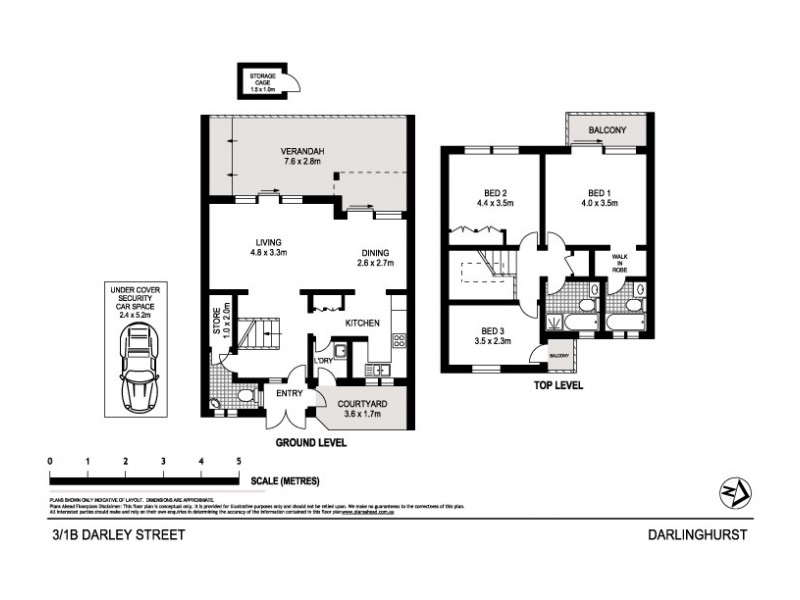 3/1B Darley Street, Darlinghurst NSW 2010 Floorplan