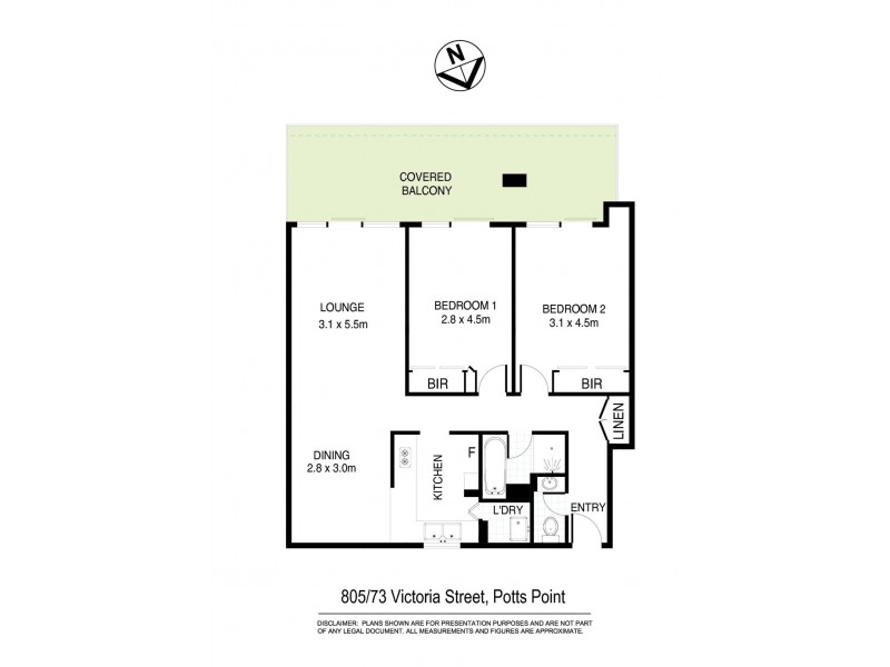 805/73 Victoria Street, Potts Point NSW 2011 Floorplan